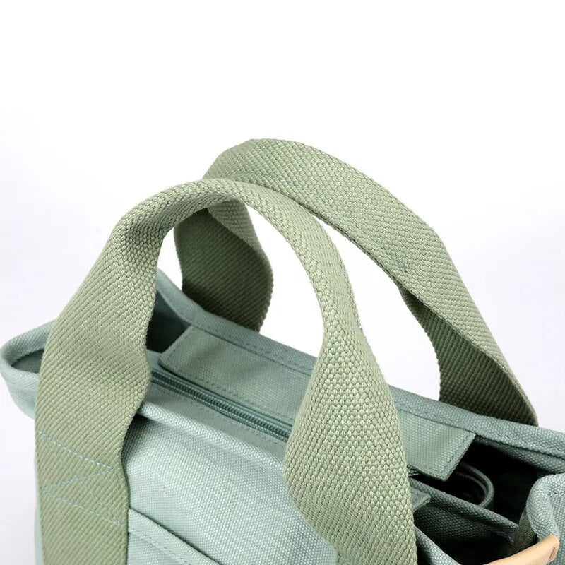 Xierya Femmes Petit Sac avec Fermeture à Glissière Mode Dame Simple Épaule Portable Toile Épaissie Téléphone Portable Seau Sac Fourre-Tout Grande Capacité Multi-Poches