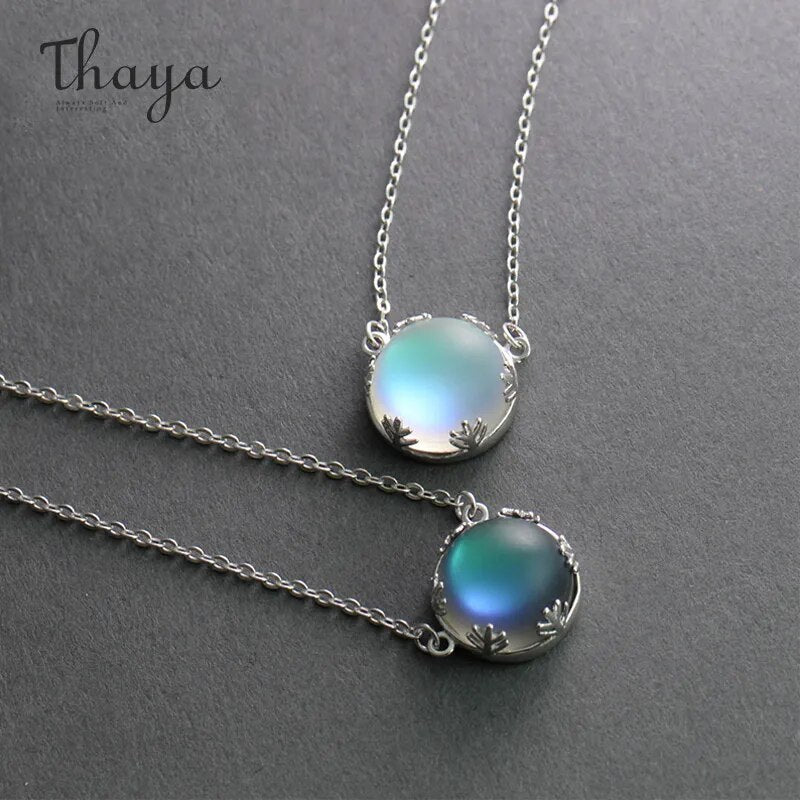 Thaya – colliers en cristal en argent Sterling 2023 S925, 45cm, pendentif à la mode pour femmes, collier de fête de fiançailles, bijoux fins