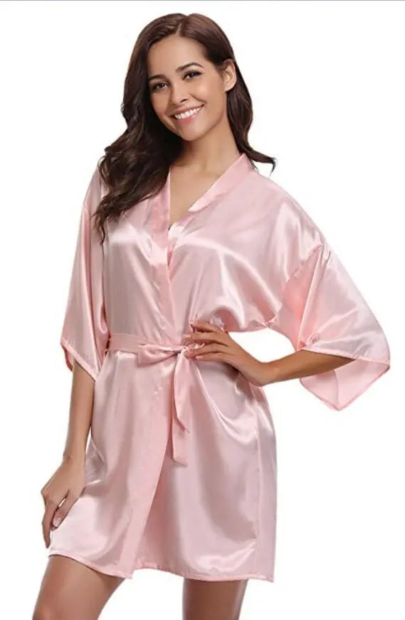 Silk Kimono Robe Bathrobe