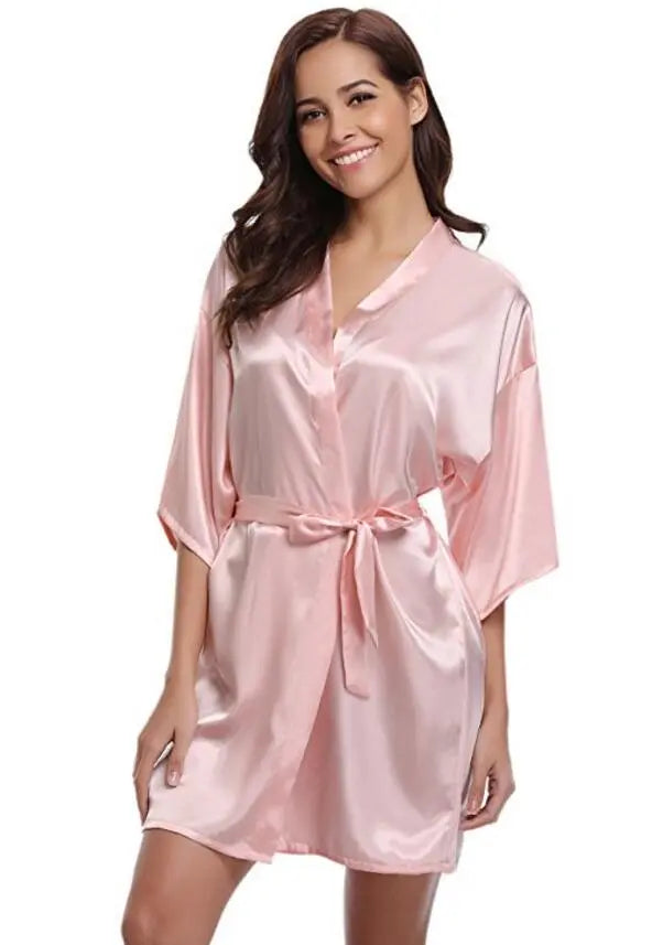 Silk Kimono Robe Bathrobe