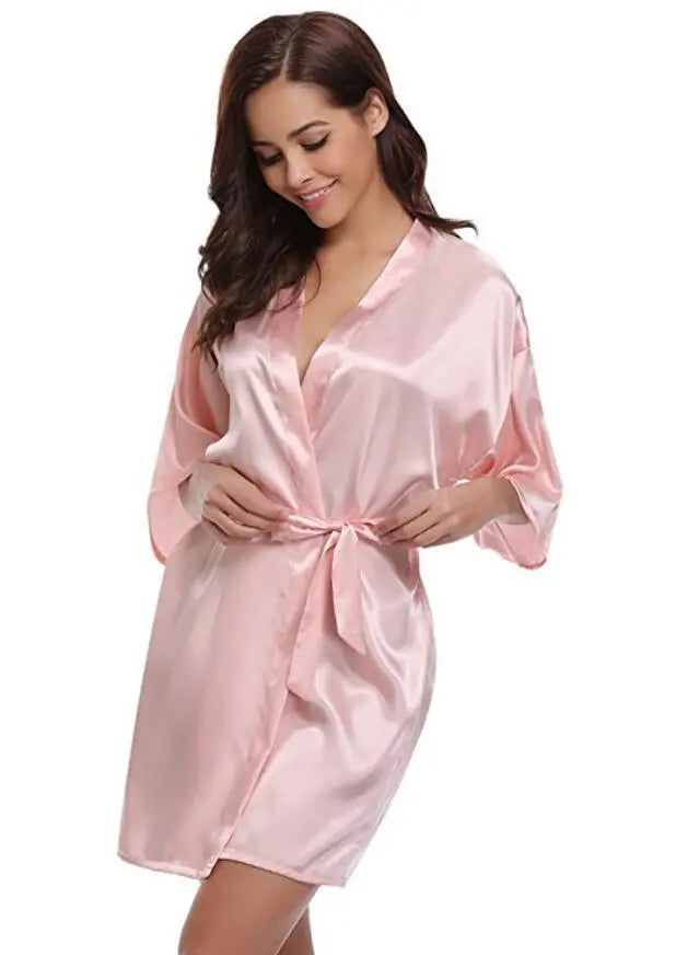 Silk Kimono Robe Bathrobe