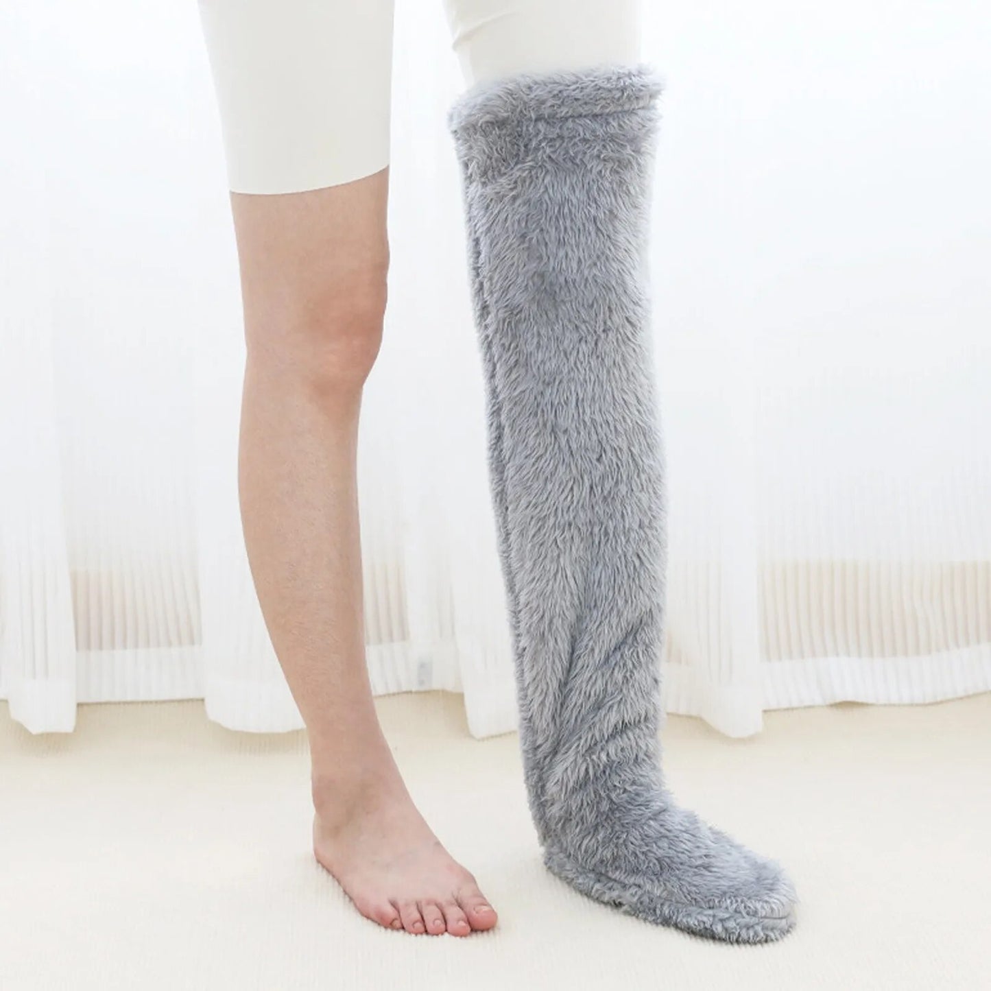 Fluffy Coral Fleece Teddy Legs Long Cozy Socks