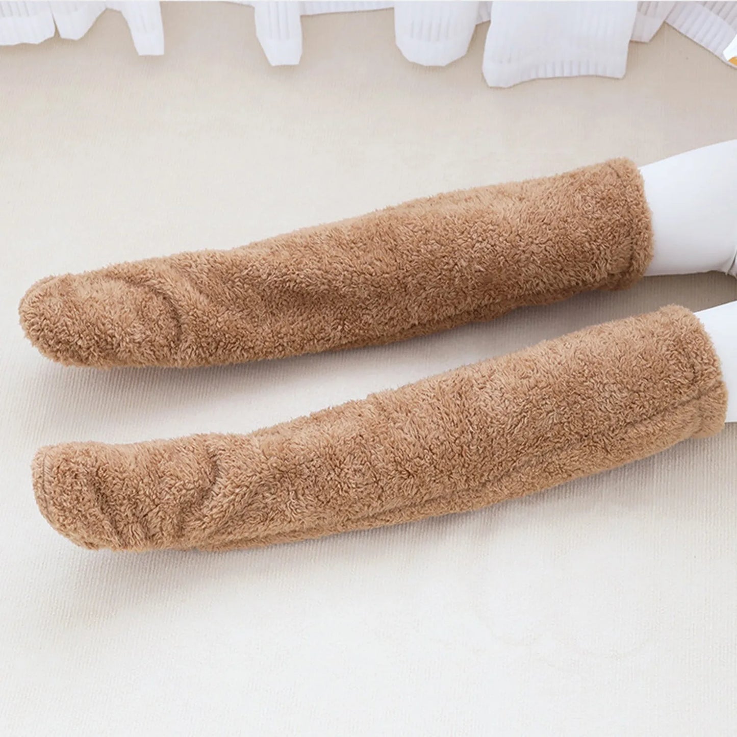 Fluffy Coral Fleece Teddy Legs Long Cozy Socks