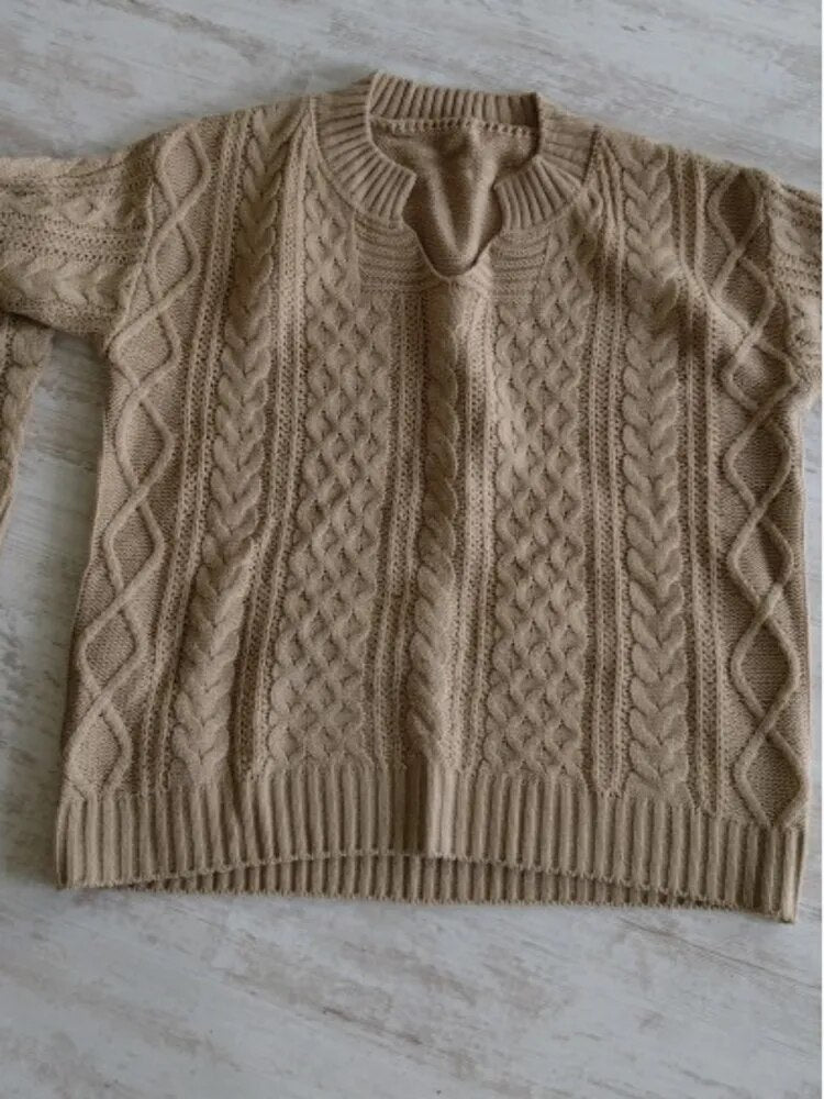 OverKnit - Slouchy Cable Knit Sweater