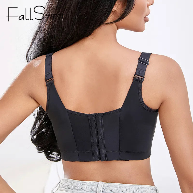 FallSweet-Sujetador de copa profunda para mujer, sujetadores push-up de talla grande, lencería con cobertura trasera completa, sujetador moldeador de grasa en la espalda