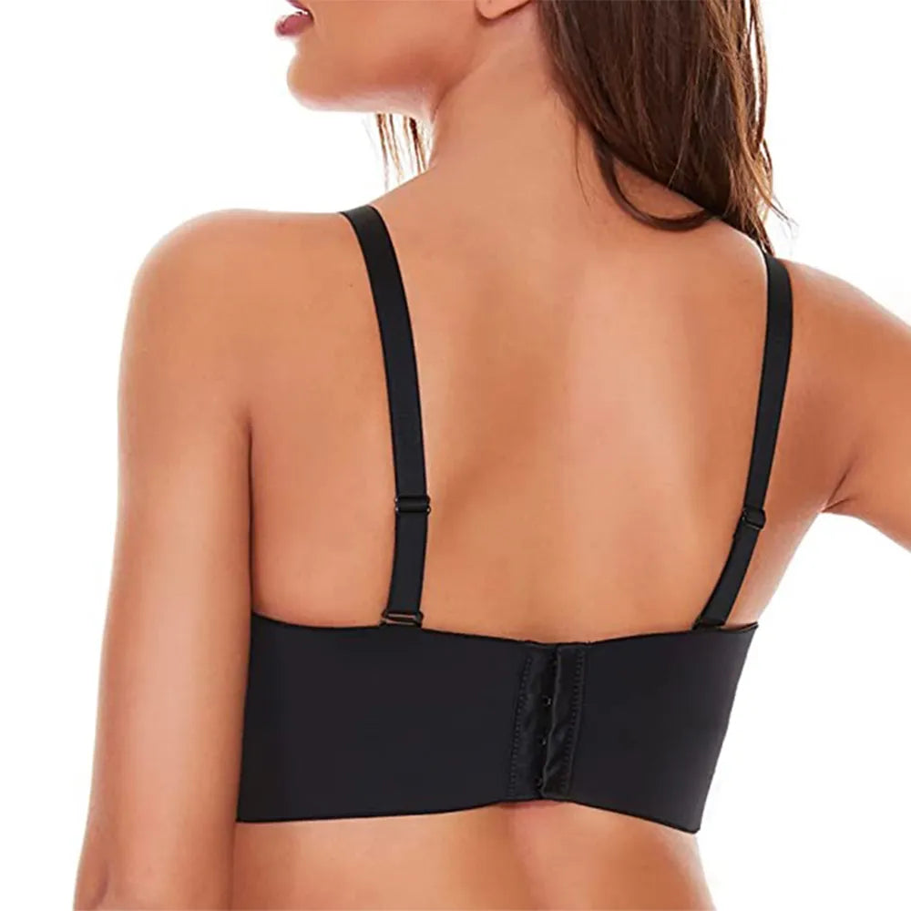 CurveComfort - Sujetador bandeau con tiras desmontables de talla grande