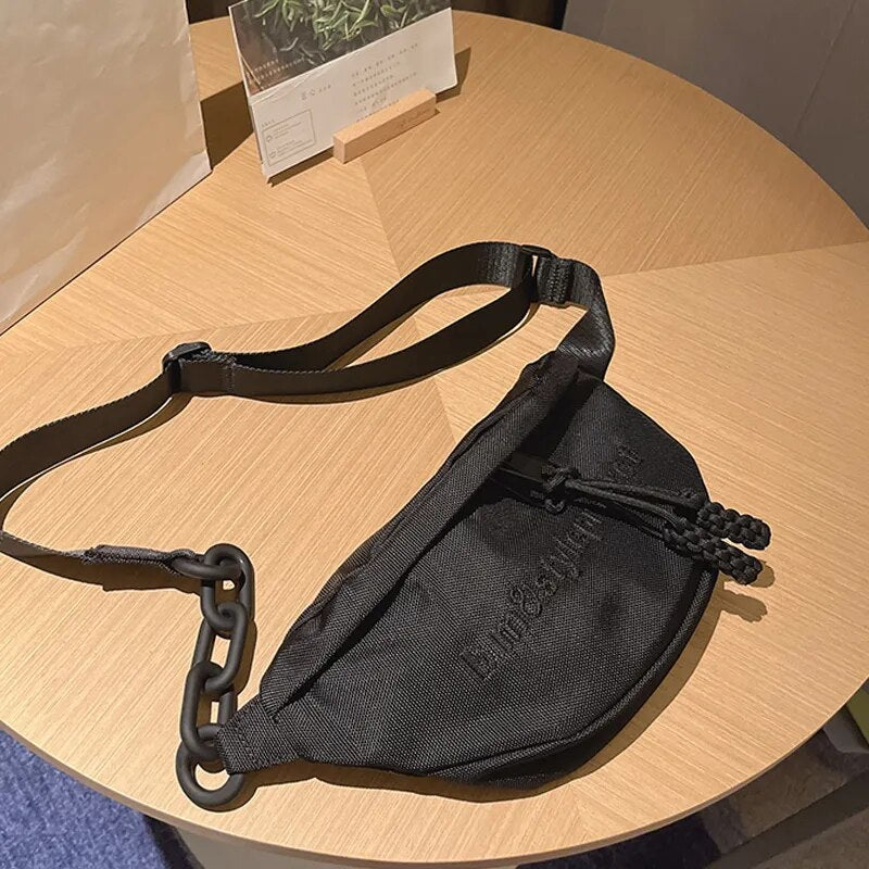 Brand design breast bag Leather women's shoulder bag belt bag